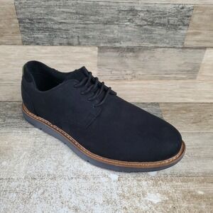Toms Navi Mens Dress Shoes Sz 8.5 D Casual‎ Black Leather Suede Lace Up Oxford